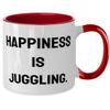 Happiness is Juggling. Juggling Two Tone 11oz Mug, Useful Juggling Gifts, Cup For Men Women view 2