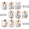 Huifen Baby Carrier with Hip Seat, Multi-Functional 9 in 1 Baby Wrap Carrier Newborn to Toddler for All Seasons Ergonomic Baby Sling Carrier Hands Free Baby Backpack Carrier 7-45 lbs (Grey) view 3