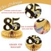 9 Pieces 85th Birthday decorations 75th birthday centerpieces for Tables Decorations Cheers to 85 Years Honeycomb Table Topper Happy 85th Birthday Decorations for Men and Woman Eightyfive Years view 3