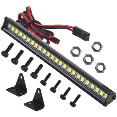 Vgoohobby 4.72" RC 24Led LED Light Bar Roof LED Lamp Body Shell Roof Light Compatible with Traxxas TRX-4 SCX10 90046 D90 SCX10 II CC01 Redcat Gen7 1/10 RC Crawler Car Truck