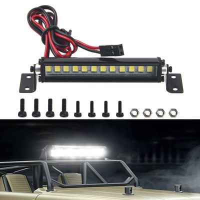 Vgoohobby 2.12" RC 12Led LED Light Bar Roof LED Lamp Body Shell Roof Light Compatible with Traxxas TRX-4 SCX10 90046 D90 SCX10 II CC01 Redcat Gen7 1/10 RC Crawler Car Truck