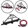 Vgoohobby Aluminum Front & Rear Bumper with LED Headlights Tow Hook Spare Tire Carrier Compatible with Traxxas TRX4 TRX-4 Axial SCX10 SCX10-II 90046 90047 SCX10-iii AX10300 1/10 RC Crawler Car view 4