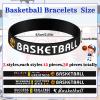 Charniol 36 Pieces Basketball Bracelets Basketball Silicone Wristbands Party Favors for Boys Teenagers Sports Party Motivational Birthday Decorations, 3 Styles view 2