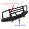Vgoohobby Aluminum Front Bumper with LED Headlights Tow Hook Compatible with Traxxas TRX-4 TRX4 Axial SCX10 SCX10II 90046 90047 1/10 RC Crawler Car view 3