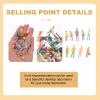 ULTNICE Tiny People Model People Figures: Sitting Standing Miniature Scenes 200pcs Micro Landscape Figurines for 1: 75 Dollhouse Fairy Garden Random Style, Colorful, 4612L6Z15Y, 2.5x0.3cm view 2