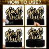 9 Pcs Farewell Party Decorations Going Away Party Decorations We Will Miss You Table Honeycomb Centerpieces Black and Gold 3D Table Centerpiece for Retirement Graduation Supplies view 3