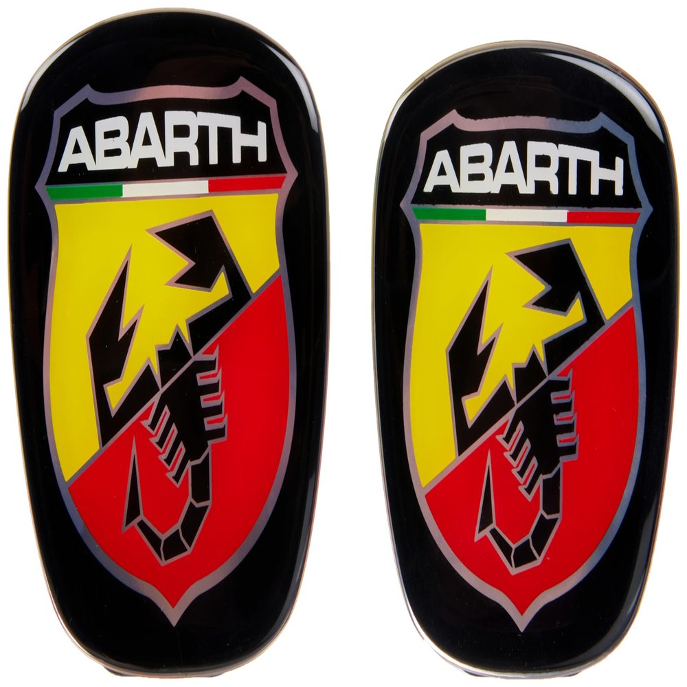 Abarth 3D Sticker Logo Bouclier Officiel pour Fiat Bravo, Avant et Arrire, 75 x 69 mm, 71 x 65 mm