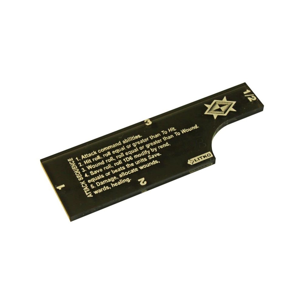 LITKO 3-inch Fight Gauge | Combat Movement | Compatible with Warhammer Age of Sigmar 3rd Edition (Translucent Grey)