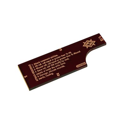 LITKO 3-inch Fight Gauge | Combat Movement | Compatible with Warhammer Age of Sigmar 3rd Edition (Translucent Red)