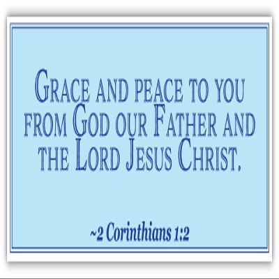2 Corinthians 1:2 | Grace and Peace to You from God Our Father and The Lord Jesus Christ | Car Sticker 3x8 inches