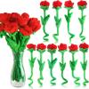 10 Pcs Plush Rose Flower Stuffed Flower Bendable Stems Plush Bouquet Toy Soft Rose Flower 12.6 Inch for Christmas Classroom 2025 Mother's Day Valentines Day Girl Girlfriend Wife(10 Pcs Red Series) view 1