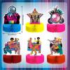 6 Pcs 70s Disco Honeycomb Centerpieces Paper 80s 90s Theme Party Supplies Decorations for 70's Boogie 1970s Birthday Hippie Party Favors Birthday Hip Hop Props view 2