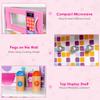HONEY JOY Pink Kids Kitchen Playset, Pretend Play Kitchen for Toddlers, Removable Sink & Faucet, Microwave, Cookware, Storage Cabinet, Wooden Little Chef Toy Kitchen Set, Gift for Boys Girls 3+, Pink view 3