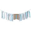 1st High Chair Banner For Baby, AULEGE First Birthday Decoration Banner for Baby 1st Birthday Party Supplies, Blue view 1