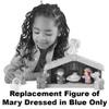 F-Price Replacement Figure for Fisher-Price Little People Nativity Set - DPX53 ~ Replacement Figure of Mary Dressed in Blue, Blue, White, Brown view 2