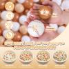 GOGOSO Ball Pit Balls for Toddler, Baby Plastic Playballs Kids Soft Pastel Pelotas Non-Toxic BPA-Free,Beige+Gold+White,100 Balls view 2