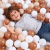 GOGOSO Ball Pit Balls for Toddler, Baby Plastic Playballs Kids Soft Pastel Pelotas Non-Toxic BPA-Free,Beige+Gold+White,100 Balls view 4