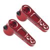 2Pack ShareGoo Metal 25T Servo Horn 25 Teeth Steering Arm Compatible with Futaba Savox Power HD Servos Motor Replacement for 1/8 1/10 RC Off-Road Crawler Drift Racing Car (Red) view 1