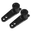 2Pack ShareGoo Metal 25T Servo Horn 25 Teeth Steering Arm Compatible with Futaba Savox Power HD Servos Motor Replacement for 1/8 1/10 RC Off-Road Crawler Drift Racing Car (Black) view 3