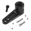 2Pack ShareGoo Metal 25T Servo Horn 25 Teeth Steering Arm Compatible with Futaba Savox Power HD Servos Motor Replacement for 1/8 1/10 RC Off-Road Crawler Drift Racing Car (Black) view 4