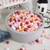 GOGOSO Ball Pit Balls for Toddler, Baby Plastic Playballs Kids Soft Pastel Pelotas Non-Toxic BPA-Free,Pink+Gold+White+red+Purple,100 Balls view 4