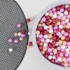 GOGOSO Ball Pit Balls for Toddler, Baby Plastic Playballs Kids Soft Pastel Pelotas Non-Toxic BPA-Free,Dark Pink+Gold+White+red,100 Balls view 1