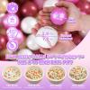 GOGOSO Ball Pit Balls for Toddler, Baby Plastic Playballs Kids Soft Pastel Pelotas Non-Toxic BPA-Free,Dark Pink+Gold+White+red,100 Balls view 2