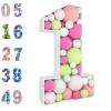 3FT Mosaic Balloon Frame Number 1 Light Up Numbers Pre-Cut Kit Thick Foam Board Decoration for Birthdays Anniversary Baby Shower view 1