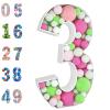 3FT Mosaic Balloon Frame Number 3 Light Up Numbers Pre-Cut Kit Thick Foam Board for Birthday Decoration view 1