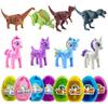 Pinkiwine 8 Pack Jumbo Unicorn & Dinosaur Deformation Eggs Prefilled Plastic Easter Eggs with Toys Inside for Kids Boys Girls Toddlers Easter Basket Stuffers Gifts Fillers Party Favors view 1