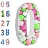 3FT Mosaic Balloon Frame Number 0 Pre-Cut Kit Thick Foam Board Decoration for Birthdays Anniversary Baby Shower view 1