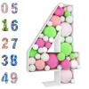 3FT Mosaic Balloon Frame Number 4 Light Up Numbers Pre-Cut Kit Thick Foam Board for Birthday Decoration view 1