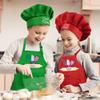 AILIN Embroidered Custom Name Kids Apron Chef Hat Set For Boy Girl Cooking Baking Painting Craft Rose Pink Color view 4