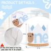 WAOUH Teddy Bear Crown - Costume Headwear, Bear Themed First Birthday Party Decorations, White, Boys aged 1 year view 2