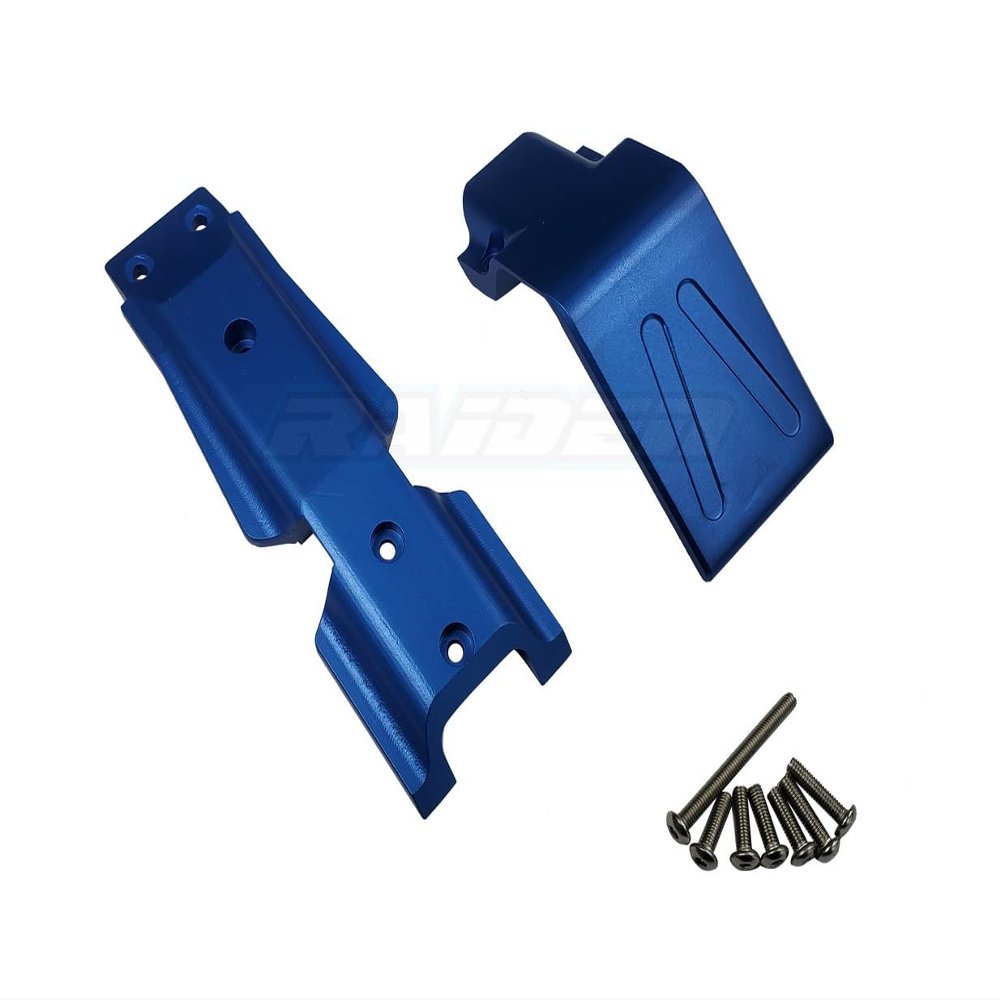 Aluminium Alloy Front Chassis Skid Plate fits Traxxas 1/10 New EREVO 2.0 E REVO - Blue