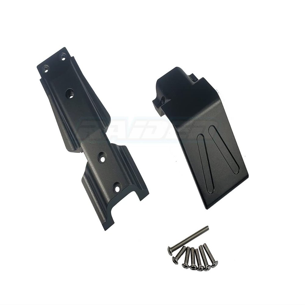 Aluminium Alloy Front Chassis Skid Plate fits Traxxas 1/10 New EREVO 2.0 E REVO - Black