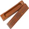 Poludie Wooden DND Dice Box, Dice Holder Case with Felt Lined Magnetic Lid for D&D Tabletop Game - Acacia (Evil Eye and Dragon-Black) view 1
