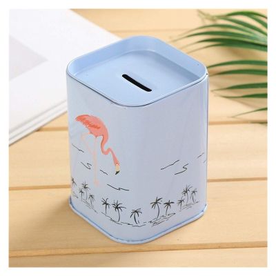 GBPOY Piggy Bank Saving Bank Metal Piggy Bank Sundries Cans Animal Candy Color Flamingo Piggy Bank Storage Can Gift Cans Home Decor Money Box Candy Jar Kids' Money Banks (Color : 3)