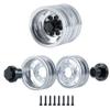 RC-Hub 4pcs Aluminum Rear Wheels Rims for 1/14 Tamiya Truck Climbing Tractor Trailer RC Car view 4