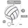 10 Pack 18 Inch Volleyball Foil Balloons Helium Metallic Mylar Balloons for Birthday Party Sports Theme World Cup Party Decorations view 2
