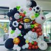 10 Pack 18 Inch Volleyball Foil Balloons Helium Metallic Mylar Balloons for Birthday Party Sports Theme World Cup Party Decorations view 4