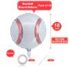 10 Pack 18 Inch Baseball Foil Balloons Helium Metallic Mylar Balloons for Birthday Party Sports Theme World Cup Party Decorations view 2