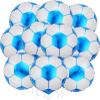 10 Pack 18 Inch Blue Soccer Foil Balloons Football Helium Metallic Mylar Balloons for Birthday Party Sports Theme World Cup Party Decorations view 1