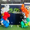 10 Pack 18 Inch Blue Soccer Foil Balloons Football Helium Metallic Mylar Balloons for Birthday Party Sports Theme World Cup Party Decorations view 4