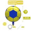 10 Pack 18 Inch Yellow Soccer Foil Balloons Football Helium Metallic Mylar Balloons for Birthday Party Sports Theme World Cup Party Decorations view 2