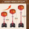 Kids Basketball Hoop for 1 2 3 4 5 6 Year Old Stand Adjustable Height 3.5ft-5.3ft Toddler Boy Basketball Hoop Indoor Mini Basketball Hoops Goal Ball Games Toys for Girl Boy Age 1-3 2-4 3-5 view 2