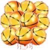 10 Pack 18 Inch Basketball Foil Balloons Helium Metallic Mylar Balloons for Birthday Party Sports Theme World Cup Party Decorations view 1