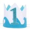 LINLULU The Big One Birthday Crown for Baby Boys - 1st Hat, Beach Party Supplies, Surfs Up Decorations, Boys Outfit view 1
