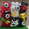 10 Pack 18 Inch Soccer Foil Balloons Football Helium Metallic Mylar Balloons for Birthday Party Sports Theme World Cup Party Decorations view 4