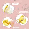 3 Pieces Sublimation Pacifier Set Name Custom Baby Bling Pacifier Clip Glitter Personalized Artificial Crystal Decoration for Girl Boys Baby with Blanks view 3